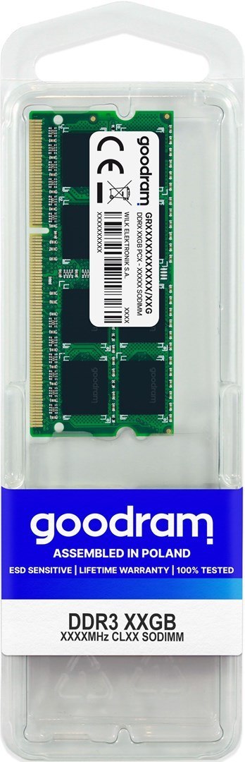 Pamięć GoodRam GR1333S364L9S/4G (DDR3 SO-DIMM; 1 x 4 GB; 1333 MHz; CL9) Pamięć GoodRam GR1333S364L9S/4G (DDR3 SO-DIMM; 1 x 4 GB; 1333 MHz; CL9)