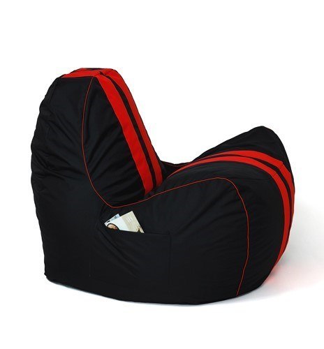 Pufa worek sako FERRARI czarny-czerwony XXL 140x100 Pufa worek sako FERRARI czarny-czerwony XXL 140x100