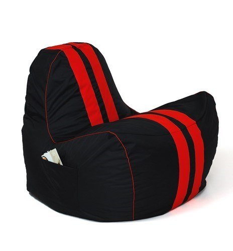 Pufa worek sako FERRARI czarny-czerwony XXL 140x100 Pufa worek sako FERRARI czarny-czerwony XXL 140x100