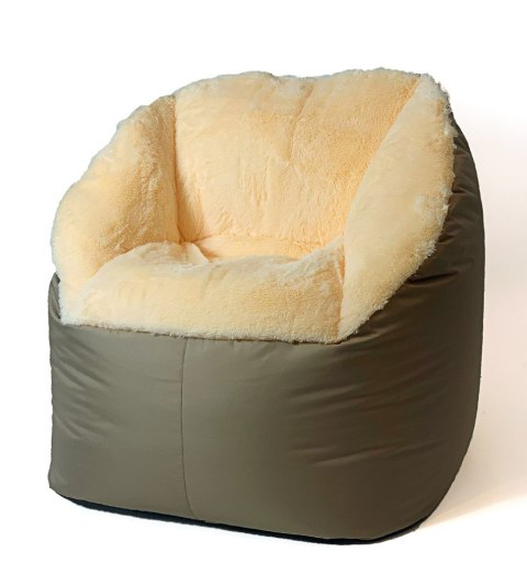 Pufa worek sako FLUFFY kremowy XXL 140x90 Pufa worek sako FLUFFY kremowy XXL 140x90