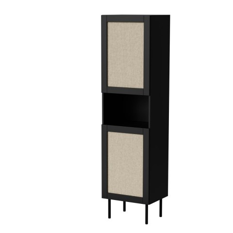 Witryna JUTA 50x39,5x190 czarny + linol calabria Witryna JUTA 50x39,5x190 czarny + linol calabria