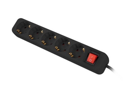 Listwa przedłużacz 1,5m 5x230 V PS1-05F-0150-BK Listwa przedłużacz 1,5m 5x230 V PS1-05F-0150-BK