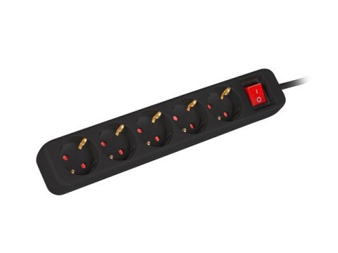 Listwa przedłużacz 1,5m 5x230 V PS1-05F-0150-BK Listwa przedłużacz 1,5m 5x230 V PS1-05F-0150-BK