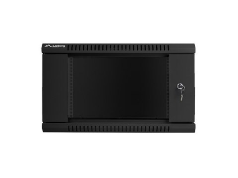 Szafa instalacyjna wisząca 19'' 6U 600X600mm czarna (drzwi szklane) Szafa instalacyjna wisząca 19'' 6U 600X600mm czarna (drzwi szklane)