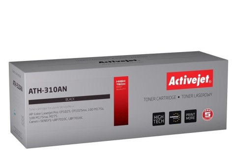 Activejet ATH-310AN Toner (zamiennik Canon, HP 126A CRG-729B, CE310A; Premium; 1200 stron; czarny) Activejet ATH-310AN Toner (zamiennik Canon, HP 126A CRG-729B, CE310A; Premium; 1200 stron; czarny)