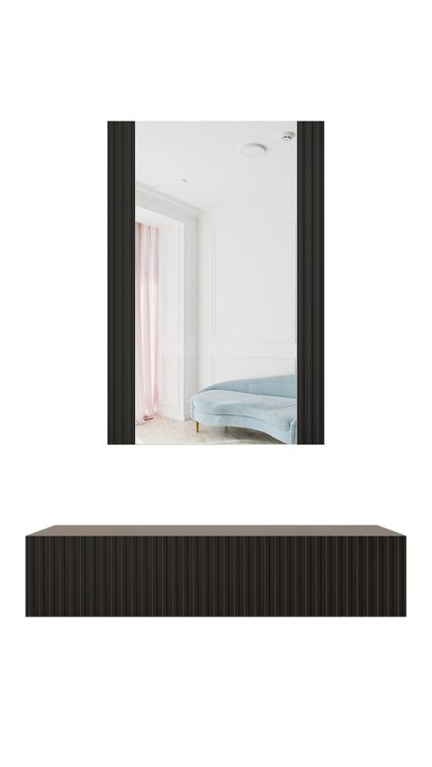 Toaletka z lustrem PAFOS 80x41,6x100 czarny mat Toaletka z lustrem PAFOS 80x41,6x100 czarny mat