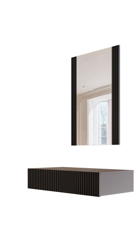 Toaletka z lustrem PAFOS 80x41,6x100 czarny mat Toaletka z lustrem PAFOS 80x41,6x100 czarny mat