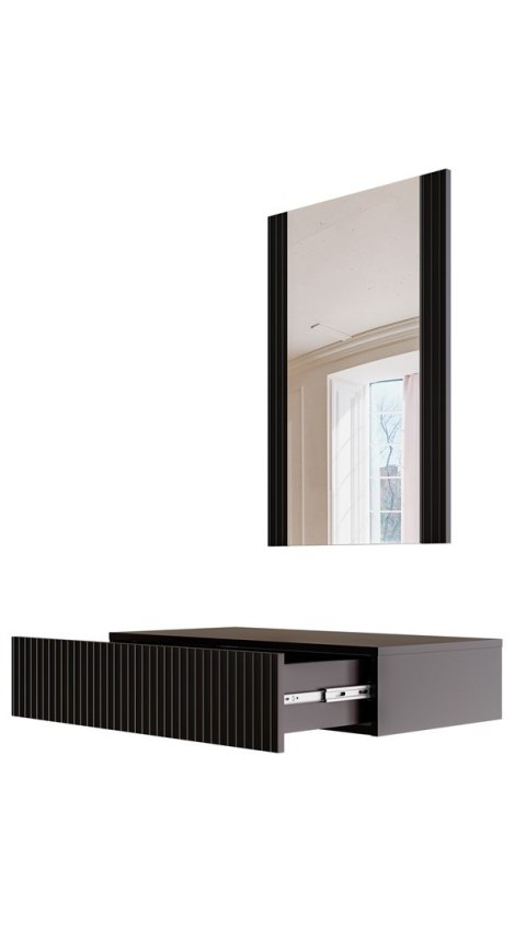 Toaletka z lustrem PAFOS 80x41,6x100 czarny mat Toaletka z lustrem PAFOS 80x41,6x100 czarny mat