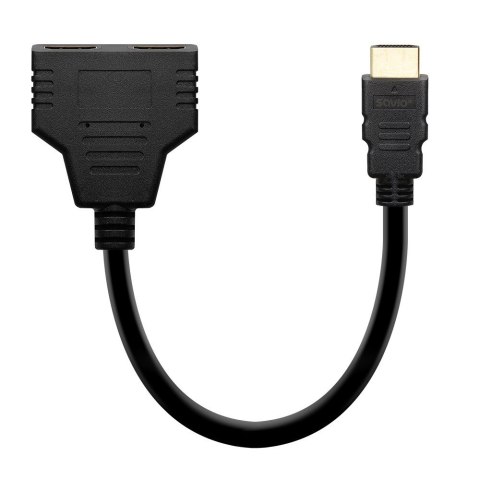 Rozdzielacz HDMI (M) - HDMI (Ż) x 2, AK-77 Rozdzielacz HDMI (M) - HDMI (Ż) x 2, AK-77