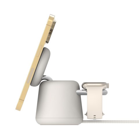 Ładowarka bezprzewodowa Belkin BoostCharge Pro 2-in-1 Wireless Charging Dock with MagSafe iPhone/Apple Watch 15W Sand Ładowarka bezprzewodowa Belkin BoostCharge Pro 2-in-1 Wireless Charging Dock with MagSafe iPhone/Apple Watch 15W Sand