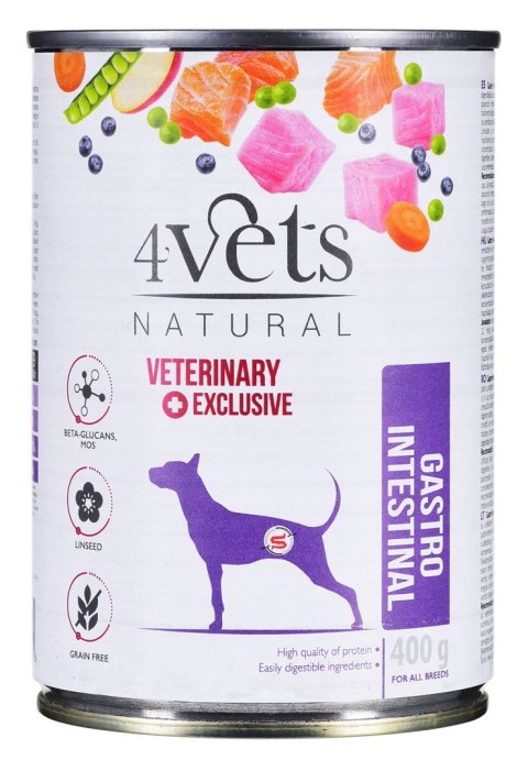 4VETS Natural Gastro Intestinal Dog - mokra karma dla psa - 400 g 4VETS Natural Gastro Intestinal Dog - mokra karma dla psa - 400 g