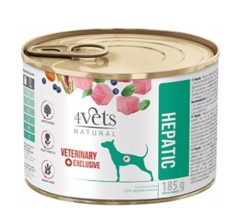 4VETS Natural Hepatic Dog - mokra karma dla psa - 185 g 4VETS Natural Hepatic Dog - mokra karma dla psa - 185 g