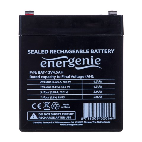 Akumulator uniwersalny GEMBIRD BAT-12V4.5AH Akumulator uniwersalny GEMBIRD BAT-12V4.5AH