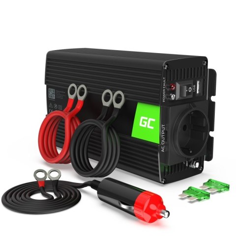 GREEN CELL PRZETWORNICA INV05DE 12V-230V 300W/600W CZYSTA SINUSOIDA GREEN CELL PRZETWORNICA INV05DE 12V-230V 300W/600W CZYSTA SINUSOIDA