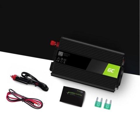 GREEN CELL PRZETWORNICA INV05DE 12V-230V 300W/600W CZYSTA SINUSOIDA GREEN CELL PRZETWORNICA INV05DE 12V-230V 300W/600W CZYSTA SINUSOIDA