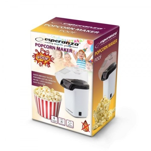 Maszynka do popcornu Esperanza Poof EKP005W (1200W; kolor biały) Maszynka do popcornu Esperanza Poof EKP005W (1200W; kolor biały)