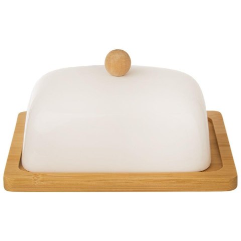MASELNICZKA MASELNICA PORCELANOWA BAMBUSOWA BIAŁA 127144 MASELNICZKA MASELNICA PORCELANOWA BAMBUSOWA BIAŁA 127144