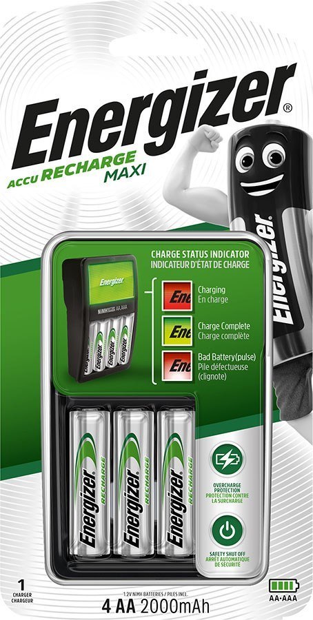 ENERGIZER ŁADOWARKA MAXI+4AA ACCU HR6 POW+ 2000mAh ENERGIZER ŁADOWARKA MAXI+4AA ACCU HR6 POW+ 2000mAh