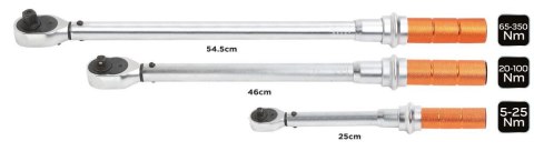 Zestaw kluczy dynamometrycznych 1/4", 3/8", 1/2" 3 szt. Zestaw kluczy dynamometrycznych 1/4", 3/8", 1/2" 3 szt.