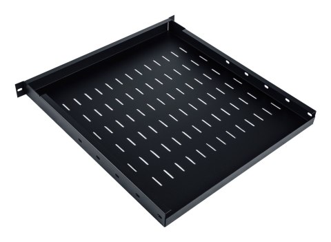 Półka regulowana 19", 1U, gł.500-900 mm, nośność 100kg, mocowanie w 4 punktach, czarny, śruby w kpl. Półka regulowana 19", 1U, gł.500-900 mm, nośność 100kg, mocowanie w 4 punktach, czarny, śruby w kpl.