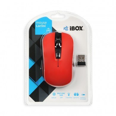 Mysz IBOX LORIINI IMOF008WR (optyczna; 1600 DPI; kolor czerwony) Mysz IBOX LORIINI IMOF008WR (optyczna; 1600 DPI; kolor czerwony)