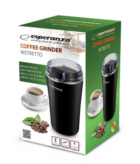 ESPERANZA MŁYNEK DO KAWY RISTRETTO CZARNY EKC008K ESPERANZA MŁYNEK DO KAWY RISTRETTO CZARNY EKC008K