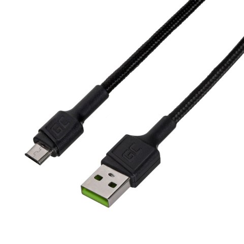 GREEN CELL KABEL KABGC23 GC POWERSTREAM USB-A - MICRO USB 30CM, SZYBKIE ŁADOWANIE ULTRA CHARGE, QC 3.0 GREEN CELL KABEL KABGC23 GC POWERSTREAM USB-A - MICRO USB 30CM, SZYBKIE ŁADOWANIE ULTRA CHARGE, QC 3.0