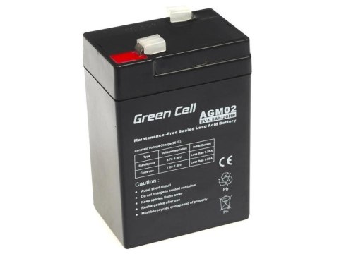 GREEN CELL AKUMULATOR ŻELOWY AGM02 6V 4,5AH GREEN CELL AKUMULATOR ŻELOWY AGM02 6V 4,5AH
