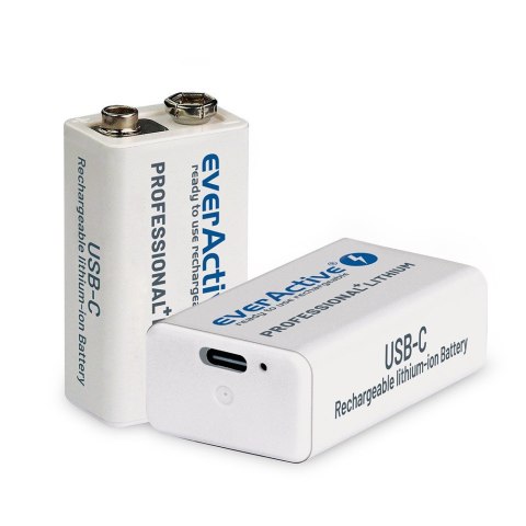 Akumulator 6F22/9V Li-ion 550 mAh USB-C Akumulator 6F22/9V Li-ion 550 mAh USB-C