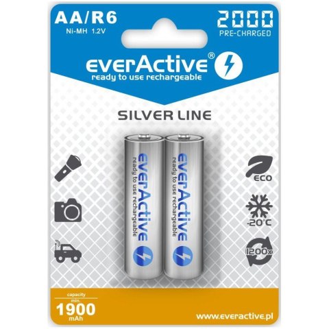 Akumulatory R6/AA 2000 mAH, blister 2 SZT. technologia Ready To Use Akumulatory R6/AA 2000 mAH, blister 2 SZT. technologia Ready To Use