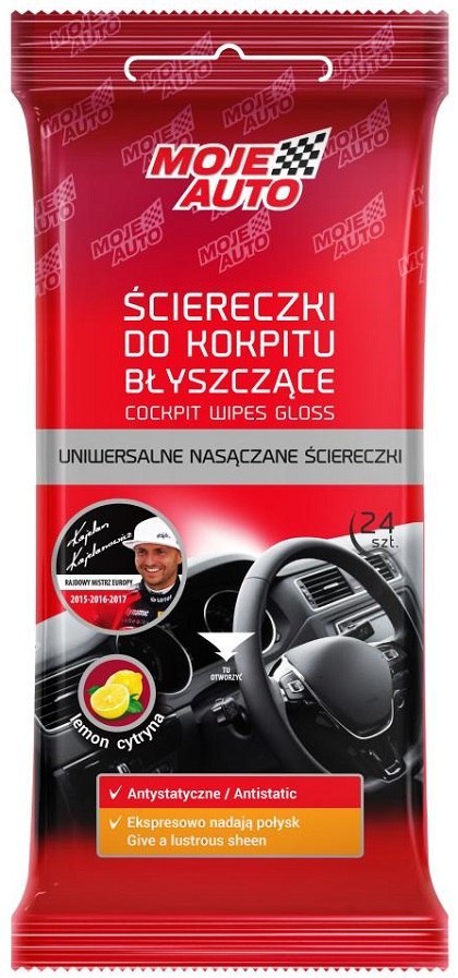 ŚCIERECZKI DO KOKPITU BŁYSZCZĄCE CYTRYNA 24SZT. ŚCIERECZKI DO KOKPITU BŁYSZCZĄCE CYTRYNA 24SZT.