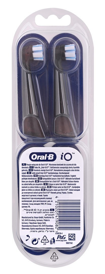 Braun Końcówki do szczoteczki Braun Oral-B iO Gentle Care black Braun Końcówki do szczoteczki Braun Oral-B iO Gentle Care black