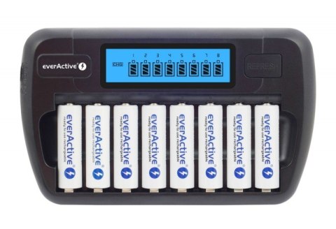 EVERACTIVE ŁADOWARKA PROCESOROWA AAA/AA, 8 W PEŁNI NIEZALEŻNYCH KANAŁÓW, ŁADOWANIE, ODŚWIEŻANIE, ADAPTER 12V W ZEST. NC-800 EVERACTIVE ŁADOWARKA PROCESOROWA AAA/AA, 8 W PEŁNI NIEZALEŻNYCH KANAŁÓW, ŁADOWANIE, ODŚWIEŻANIE, ADAPTER 12V W ZEST. NC-800
