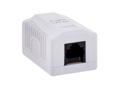 Gniazdo natynkowe Lanberg OU5-0001-W (RJ-45; kat. 5e; UTP; kolor biały) Gniazdo natynkowe Lanberg OU5-0001-W (RJ-45; kat. 5e; UTP; kolor biały)