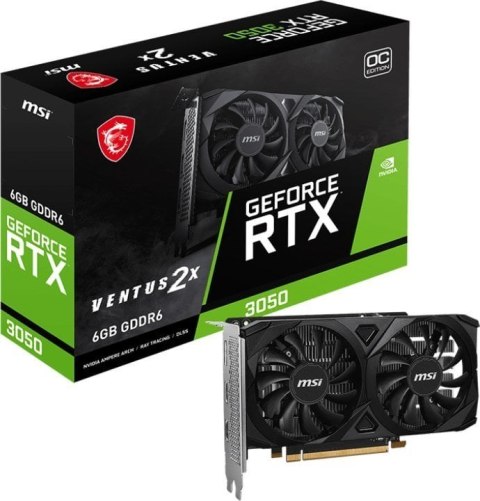 Karta graf. MSI GeForce RTX 3050 VENTUS 2X E 6G OC Karta graf. MSI GeForce RTX 3050 VENTUS 2X E 6G OC