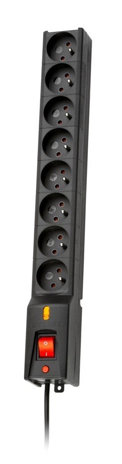 Listwa przeciwprzepięciowa LX 810, 1L, 5,0m, czarna Listwa przeciwprzepięciowa LX 810, 1L, 5,0m, czarna