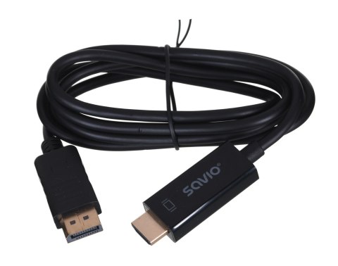 Kabel SAVIO CL-56 (DisplayPort M - HDMI Typ A; 1,5m; kolor czarny) Kabel SAVIO CL-56 (DisplayPort M - HDMI Typ A; 1,5m; kolor czarny)