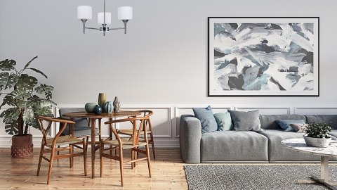 Żyrandol klasyczna lampa sufitowa wisząca Activejet MIRA Chrom potrójna 3xE27 do salonu Żyrandol klasyczna lampa sufitowa wisząca Activejet MIRA Chrom potrójna 3xE27 do salonu