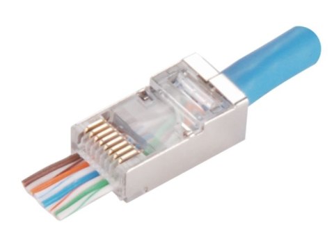 Wtyk przelotowy RJ45 STP kat.5e (opakowanie 100 sztuk) Wtyk przelotowy RJ45 STP kat.5e (opakowanie 100 sztuk)