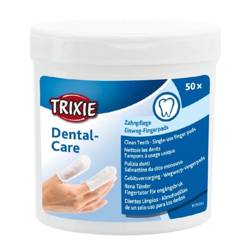 TRIXIE Dental-Care - Chusteczki czyszczące zęby - 50 sztuk TRIXIE Dental-Care - Chusteczki czyszczące zęby - 50 sztuk
