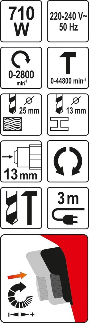 WIERTARKA UDAROWA 710W WIERTARKA UDAROWA 710W