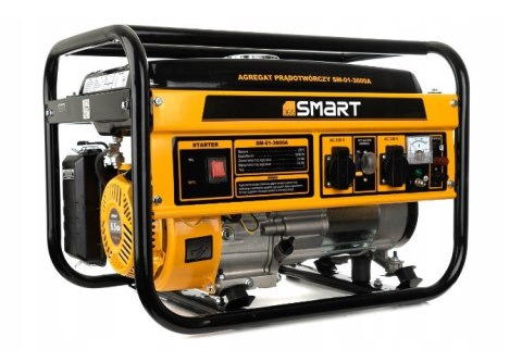 Smart365 SM-01-3600 agregat prądotwórczy 2500 W 15 l Benzynowy Żółty Smart365 SM-01-3600 agregat prądotwórczy 2500 W 15 l Benzynowy Żółty