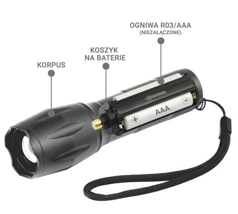 Latarka ręczna diodowa LED 600 lumenów FL600 dioda CREE XM-L2