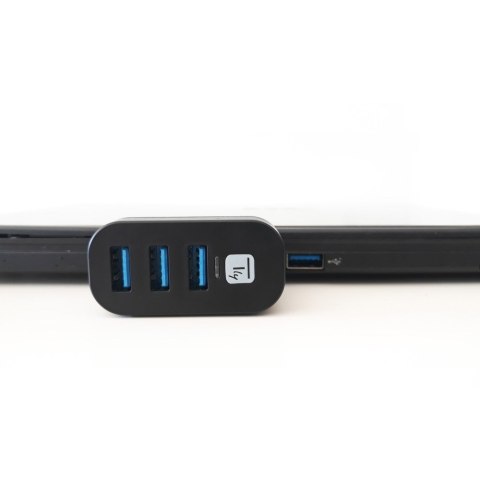 Hub USB 3.0 3-portowy z obrotowym wtykiem USB-A