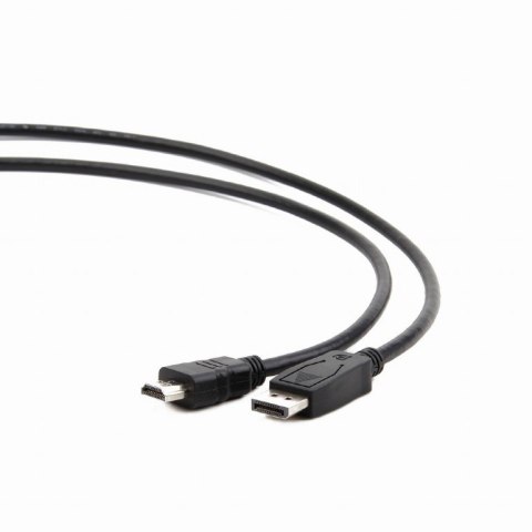 Kabel GEMBIRD CC-DP-HDMI-10M (HDMI M - DisplayPort M; 10m; kolor czarny) Kabel GEMBIRD CC-DP-HDMI-10M (HDMI M - DisplayPort M; 10m; kolor czarny)