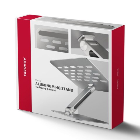 Podstawka AXAGON STND-LQ do laptopów i tabletów 10 do 16 cali - srebrna