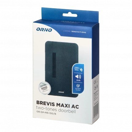 DZWONEK GONG DO DRZWI PRZEWODOWY BREVIS MAXI CZARNY 230V DZWONEK GONG DO DRZWI PRZEWODOWY BREVIS MAXI CZARNY 230V
