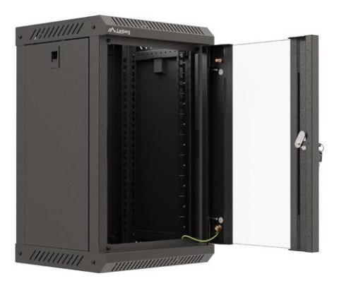SZAFA INSTALACYJNA RACK WISZĄCA 10" 9U 300X300 CZARNA DRZWI PRZESZKLONE LANBERG (FLAT PACK)
