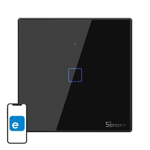 Dotykowy włącznik światła WiFi + RF 433 Sonoff T3 EU TX (1-kanałowy) Dotykowy włącznik światła WiFi + RF 433 Sonoff T3 EU TX (1-kanałowy)