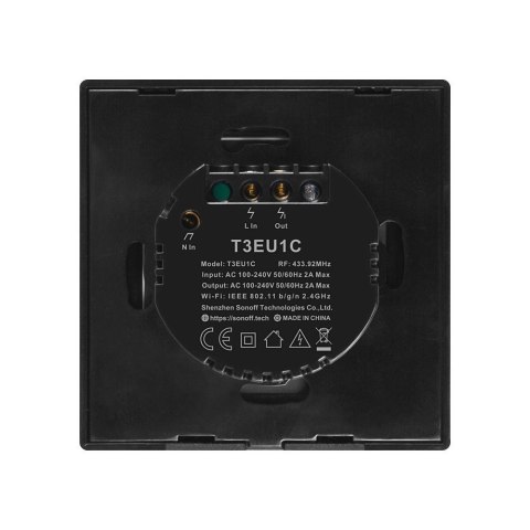 Dotykowy włącznik światła WiFi + RF 433 Sonoff T3 EU TX (1-kanałowy) Dotykowy włącznik światła WiFi + RF 433 Sonoff T3 EU TX (1-kanałowy)
